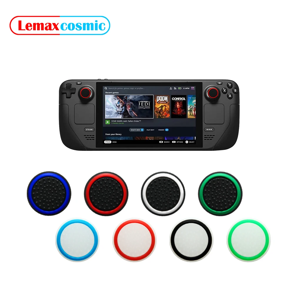 2 Pezzi Glow Luminous Antiscivolo In Silicone Joystick Caps Controller Thumbstick Per Valvola Steam Deck Steamdeck Light Grip Gel Guard
