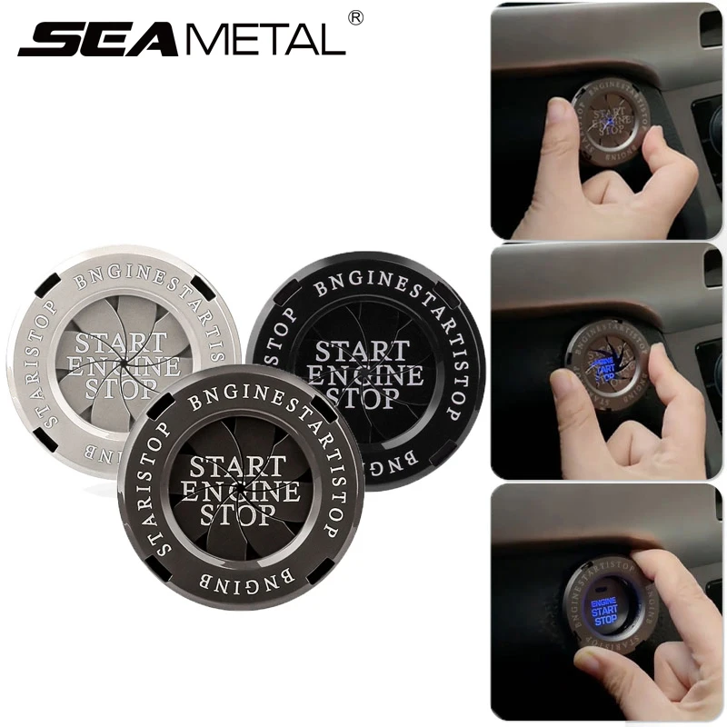 Car Engine Start Stop Switch Button Cover Decorative Cap Auto Accessories Push Button Sticky Cover Car Interior Car-Styling car start button cover,car start stop button