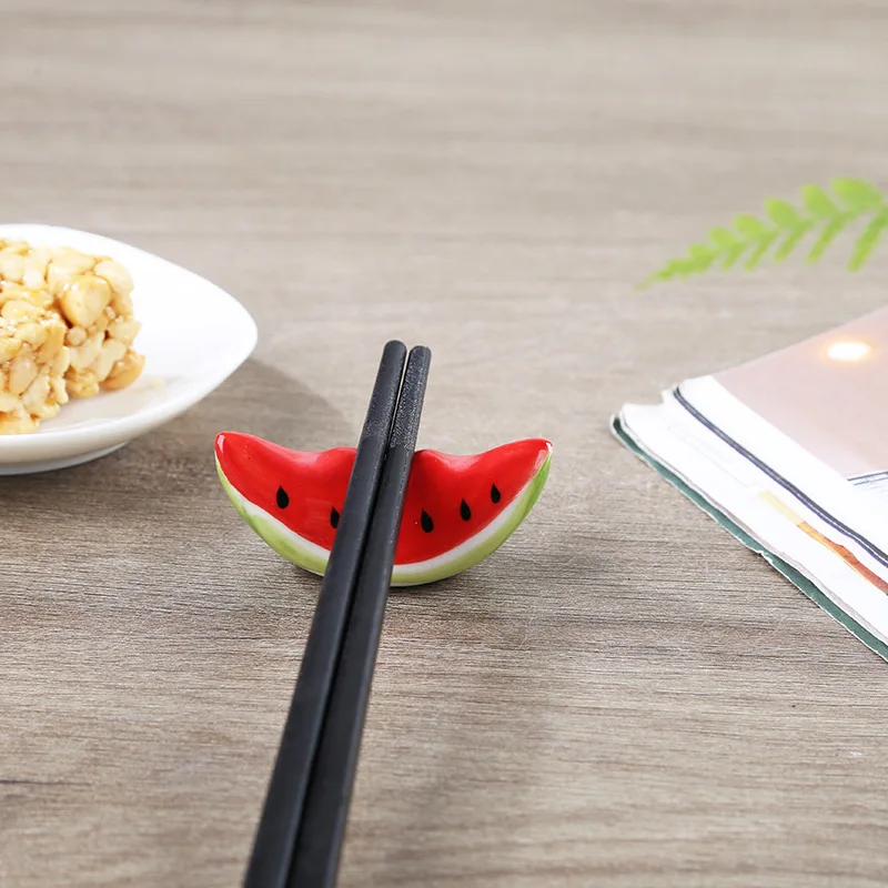Ceramic Cute Red Watermelon Chopstick Holder Creative Home Fruit Spoon Fork Holder Kitchen Tableware