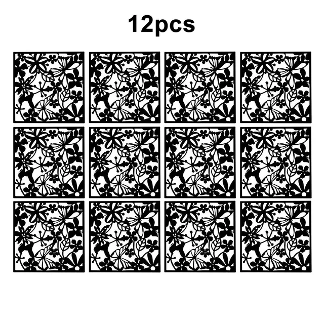 12Db-Es Függő Képernyő Partíció Elválasztó Panel Szoba Függöny Üreges Minta Naplószoba Szálloda Bary Art Dekoráció - Image 2