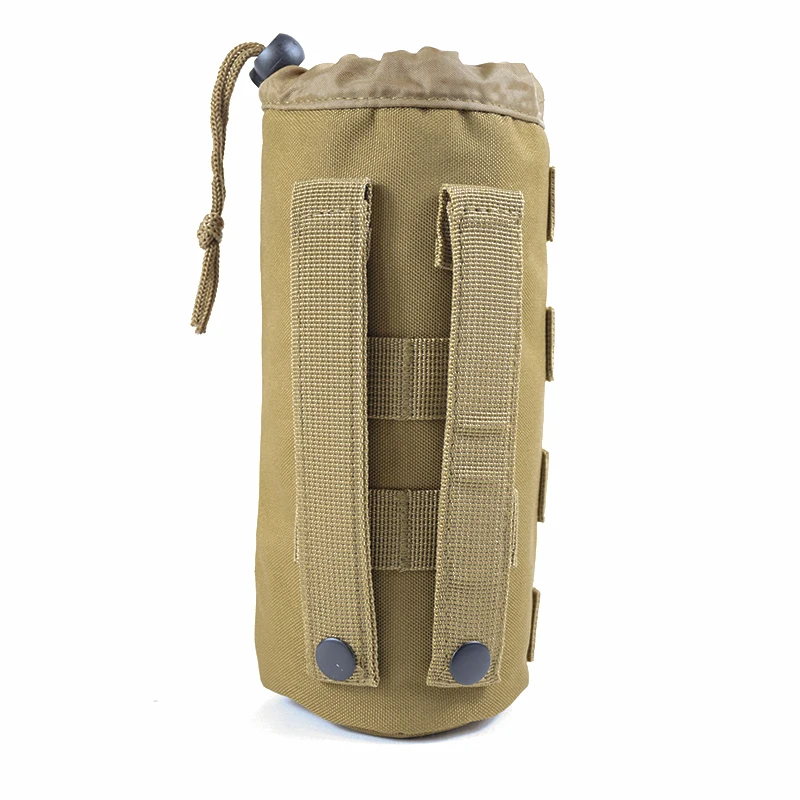600D Hunting Bags Small Water Bottle Bag Multi Function Outdoor Adjustable Drawstring Molle External System Khaki 2