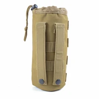 600D Hunting Bags Small Water Bottle Bag Multi Function Outdoor Adjustable Drawstring Molle External System Khaki 2