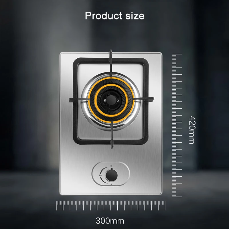 4.2 KW Gas Stove High Quality Home Single Wok Burner Stainless Steel Table Stove for Kitchen Embedded Natural Liquefied Cooktop 5