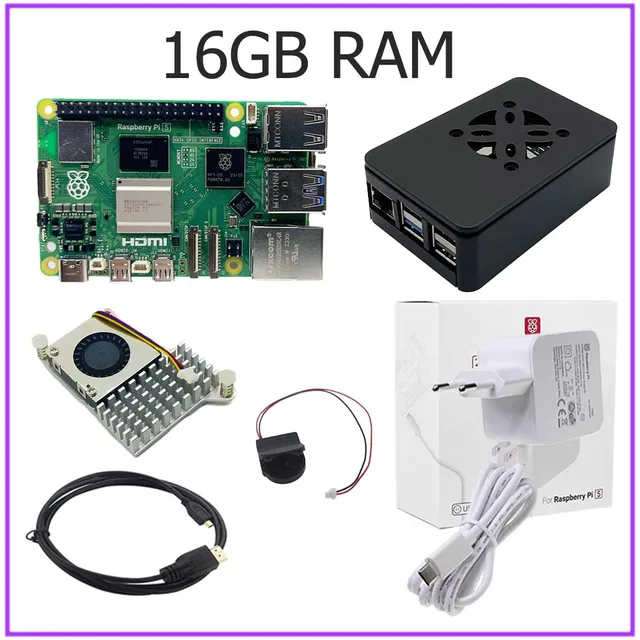 Raspberry Pi5 8GB 16GB Kit Laptop MIni PC Computer,2.4GHz 64bit