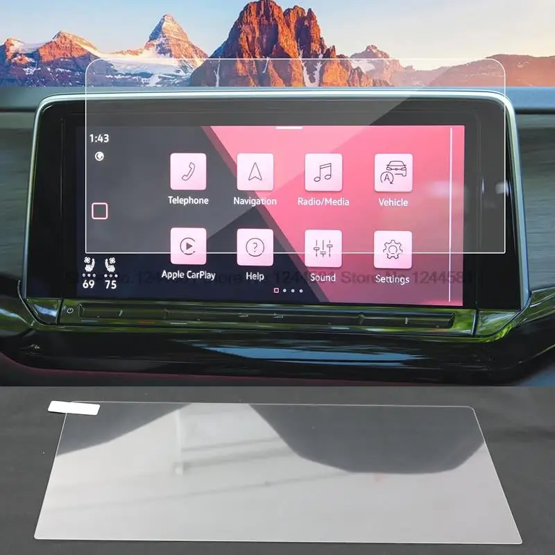 

Tempered Glass screen protector For VW Volkswagen Atlas 2024 12 Inch infotainment car gps Navigation radio Screen