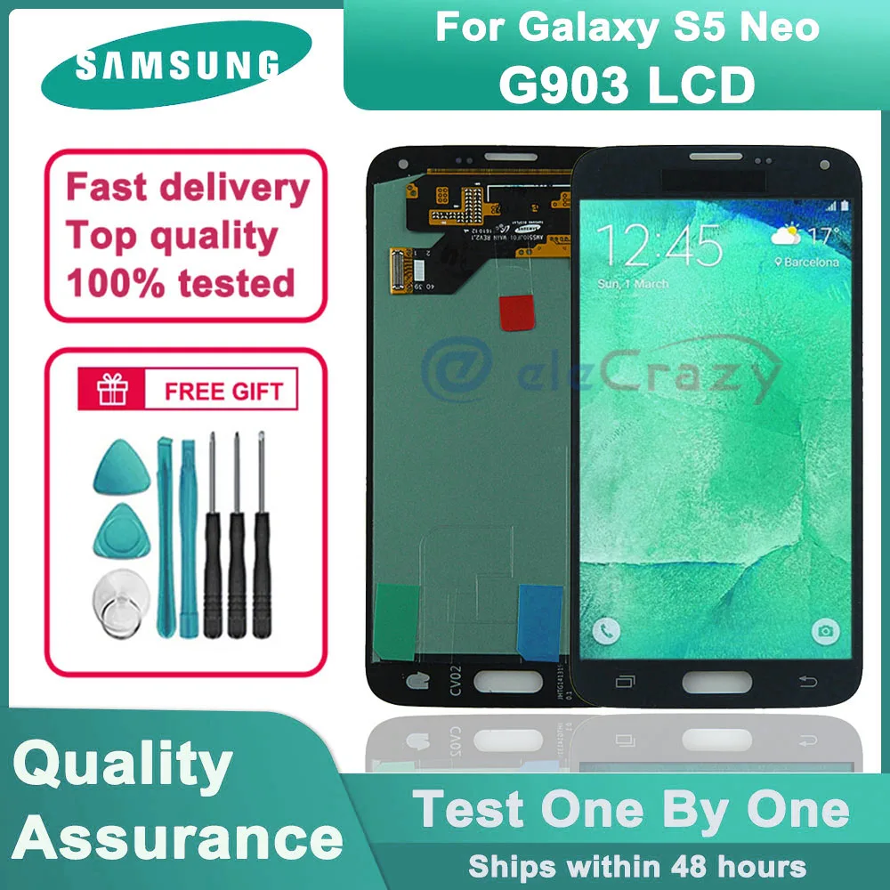 

Original 5.1” AMOLED G903 LCD Display for Samsung Galaxy S5 Neo SM-G903M G903 G903F G903M LCD Touch Screen Digitizer assembly