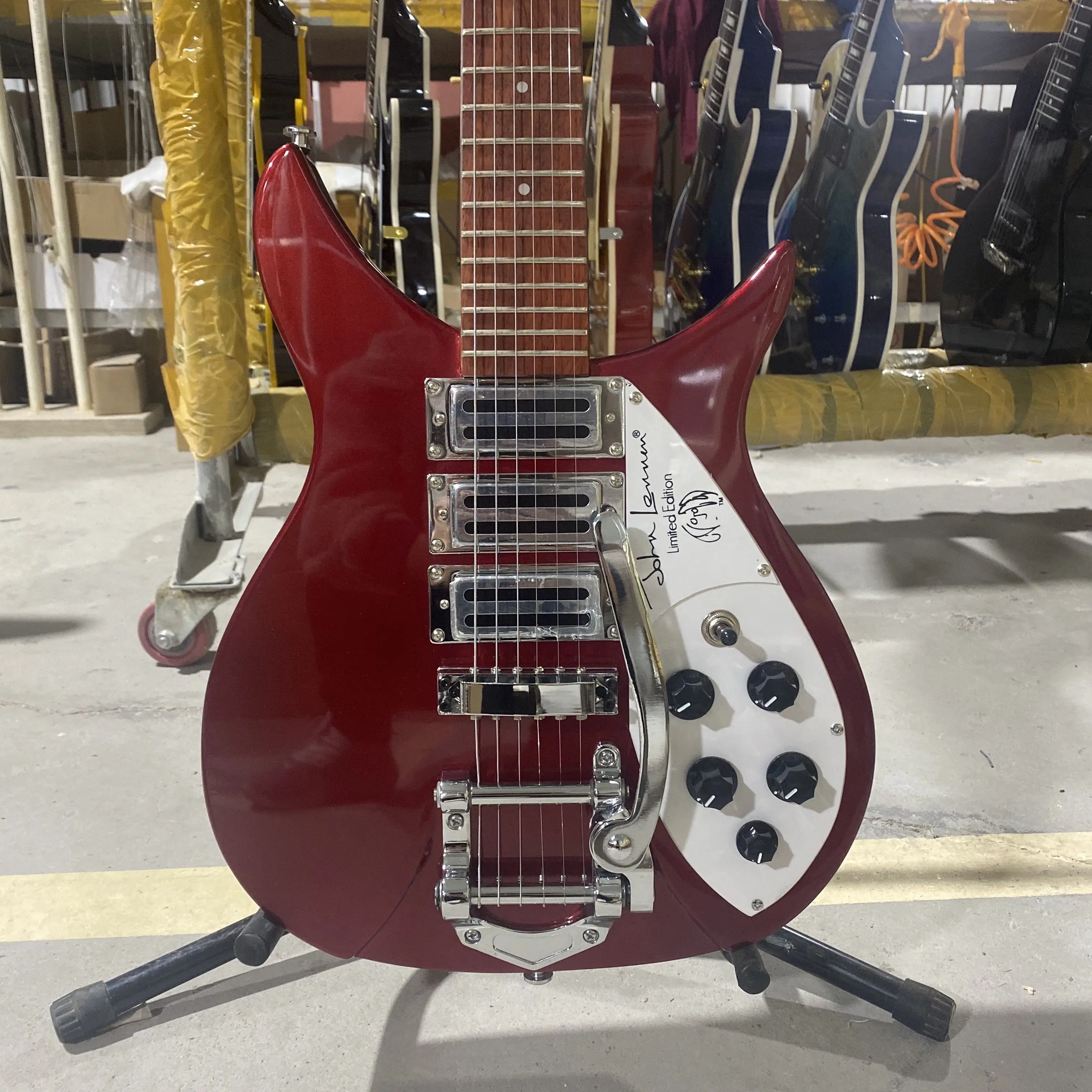 Chitarra Elettrica Rickenbacker 325, Corpo In Tiglio, Tastiera In Palissandro, Colore Rosso Metallizzato, Guitarra A 6 Corde, Muslimate, Milwau