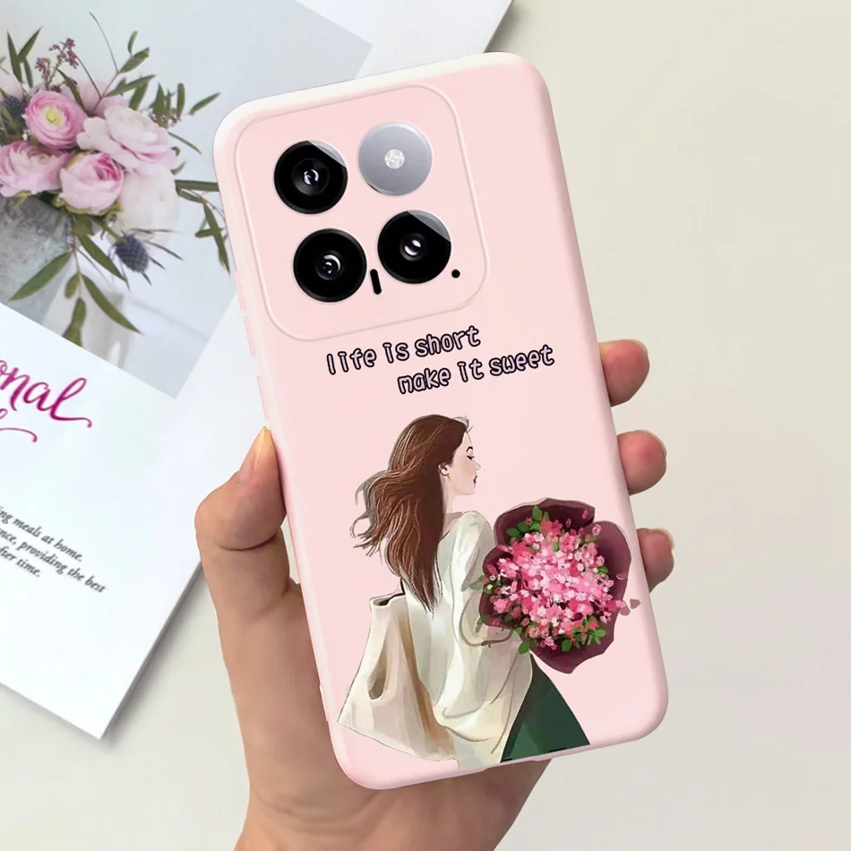 Sunflower Pattern Candy Color Soft Silicone Back Cover