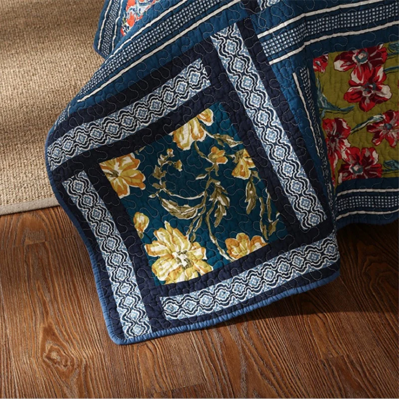 Set Biancheria Da Letto King Size Trapuntato – Patchwork Renna Scozzese, Reversibile, Leggero