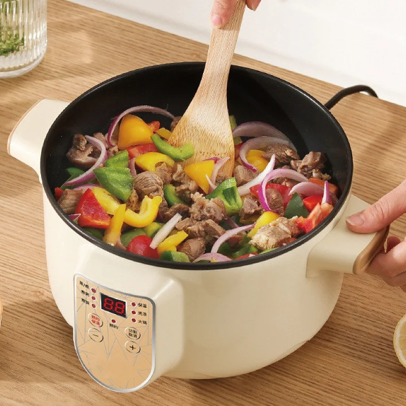 2L 2.5L Home Large Capacity Non-stick Electric Saute Pot Smart Rice Cooker Soup Pot Cook Noodle Pot 2/3 People Electric Hot Pot 3