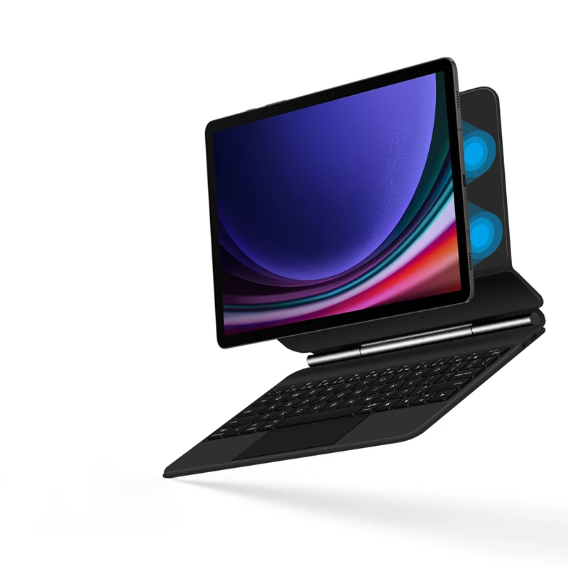 Keyboard Case For Samsung Galaxy Tab S9 FE 10.9 S9 S8 S7 11 Magnetic Smart Folio Book Cover Magic Backlight With Multi-Touch