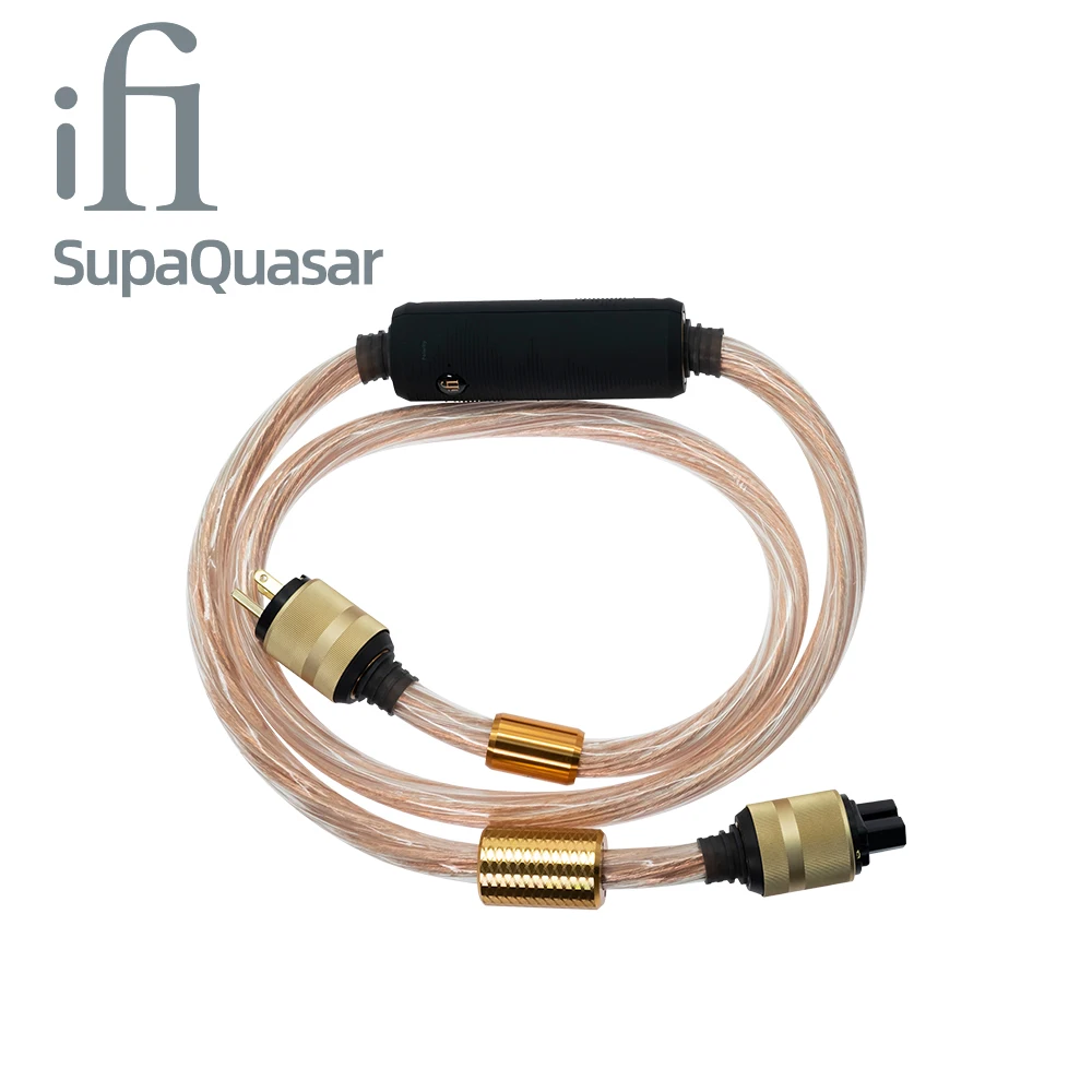 iFi Quasa/Supaquasa 1.8m HiFi Audio Active Filtered Power Cable Geometric Pure Copper Balance Line Double annular helix