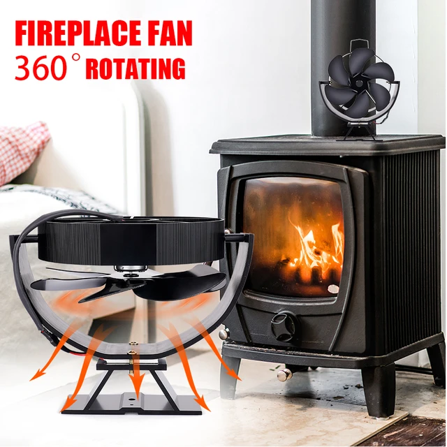 Heat Powered Stove Fan 360 | Wood Heat Distribution Fan | Wood Fireplace Fan  - 6 Blades - Aliexpress