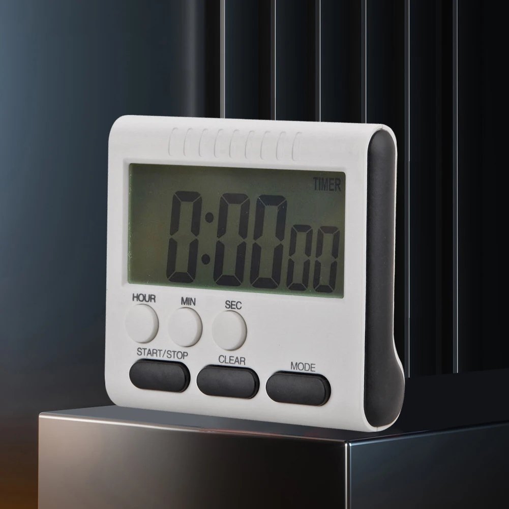 Multifunction Kitchen Electronic Clock 24 Hour Kitchen Cooking Timer LCD Digital Display Practical Creative for Kids and Seniors