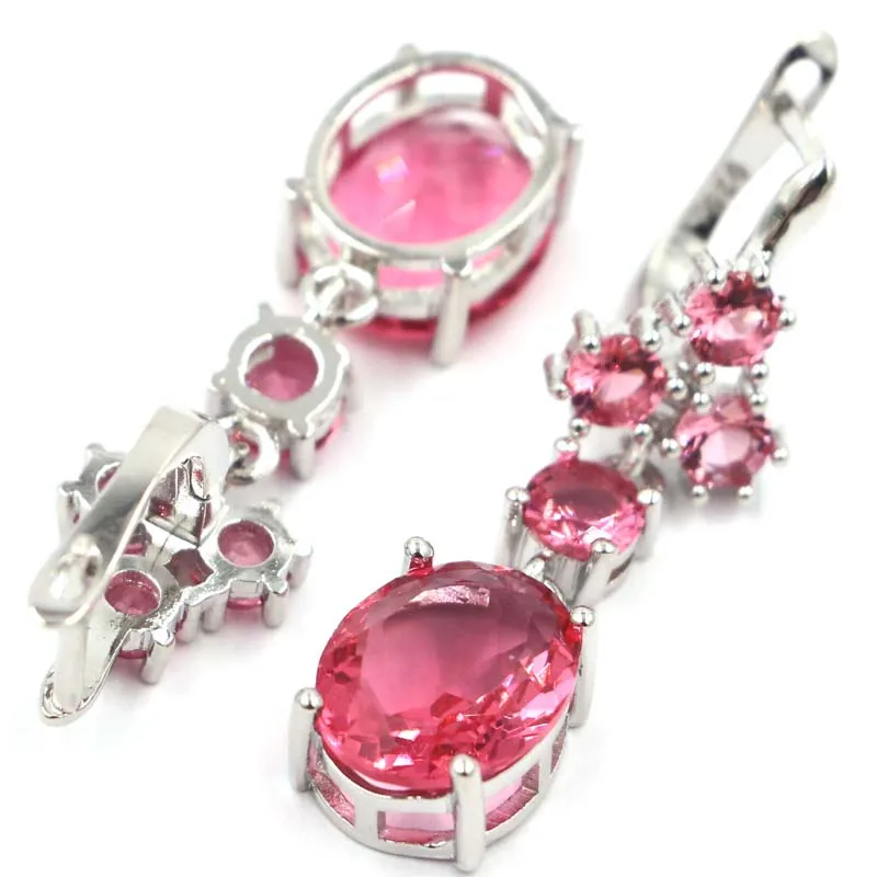 7g Customized 925 SOLID STERLING SILVER Earrings Unheated Green Peridot Violet Tanzanite Pink Tourmaline Blue Topaz High Trendy
