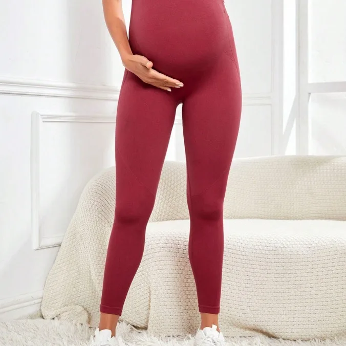 WomensMaternityLeggingsOverTheBellyPregnancyYogaPantsActive