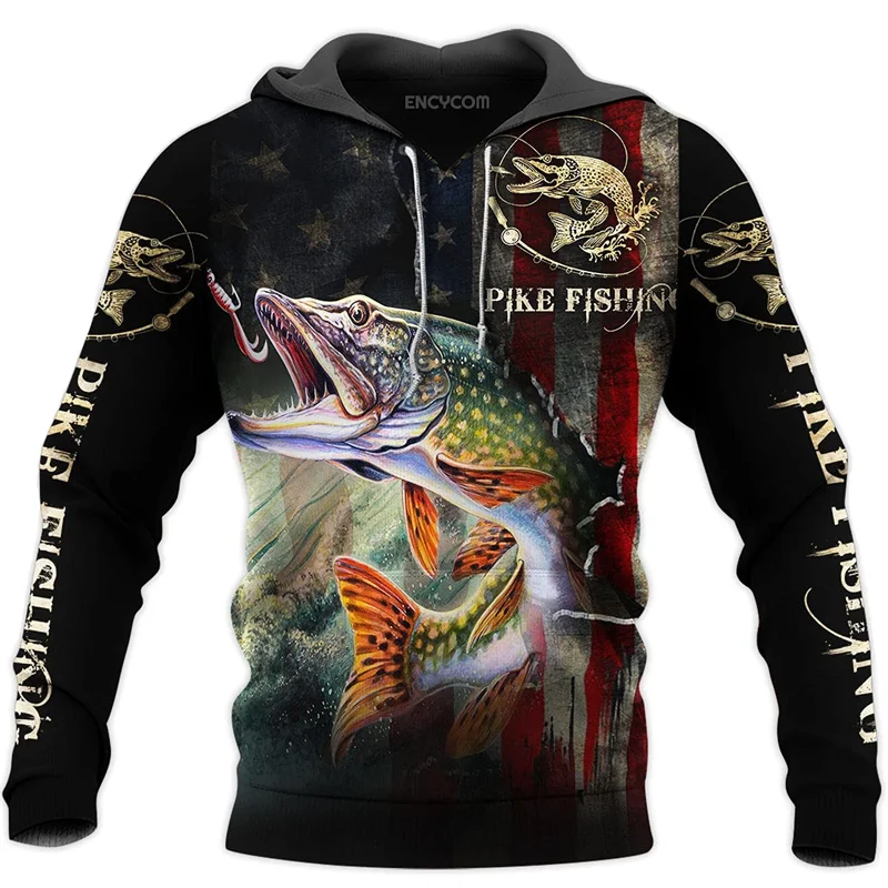 Walleye Graphic Fishing Hoodie