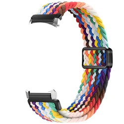 14mm Woven Nylon Watch Strap with Magnetic Buckle - Universal Fit - Garmin Lily 2 (Rainbow Colors)