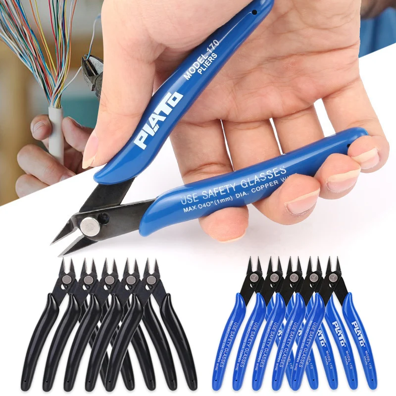 

5/10PCS Diagonal Pliers Electrical Wire Cable Cutters Cutting Side Snips Flush Model Stripping Plier Multi Functional Hand Tool