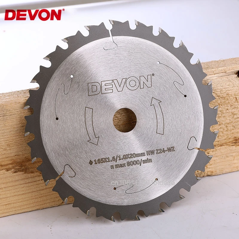 Devon 5 5.5 6.5 8 전기 원형 톱 128 145 165 185mm 목공 합금 톱날 3266 5419 5833 5835