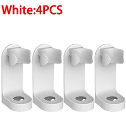 Compact Wall-Mounted Toothbrush and Razor Organizer with Storage Shelf - 9.7x4.7cm (White-4pcs)