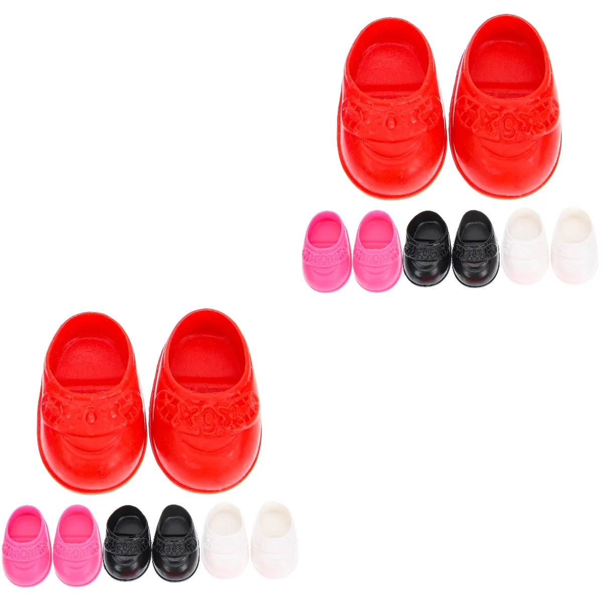 

8 Pairs Baby Flat Shoes Exquisite Mini Adornment Toy Making Accessories House Ornaments Miniature