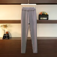 150Kg Plus Size Women's Hip 155 Winter Loose Inside and Outwea Fleece Leggings Casual Pants Black Gray 5XL 6XL 7XL 8XL 9XL - Image 3