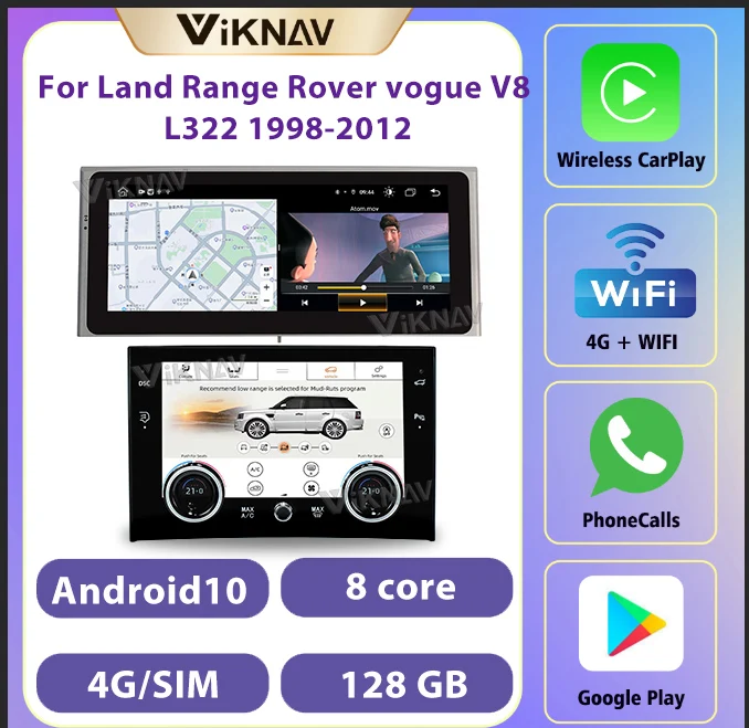 

for Land Range Rover Vogue V8 L322 2002-2012 Car Intelligent Multimedia Video Player Radio GPS Navigation Android 10.0