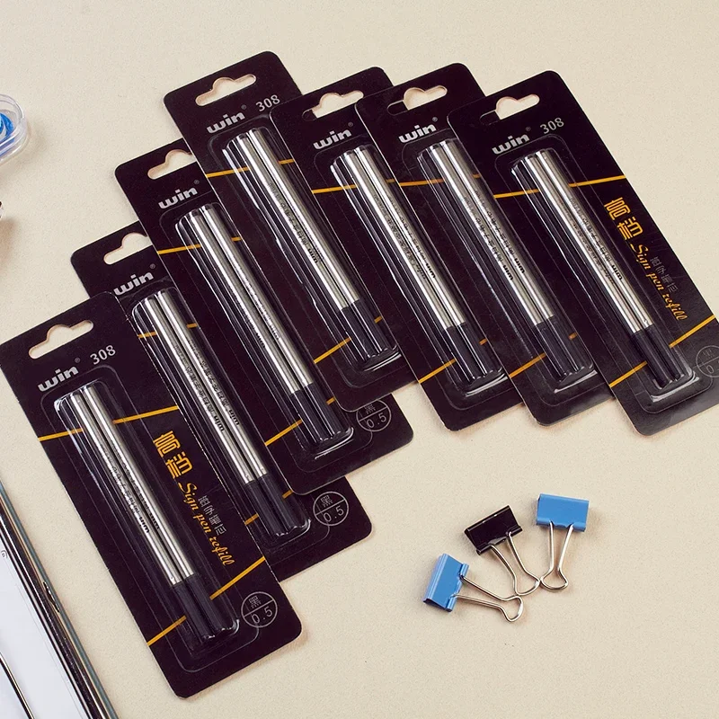 Winning 308 Business Metal Sign Pen Refill 0.5mm 0.7mm Black Refill for Ballpoint/rollerball Pen School Office Supplies 2