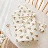 lMBABY Muslin Baby Quilt Swaddle Blanket New Born Bedding Sleeping Bag for Newborn Wrap Soft Bath Towel Babies Accessories 3