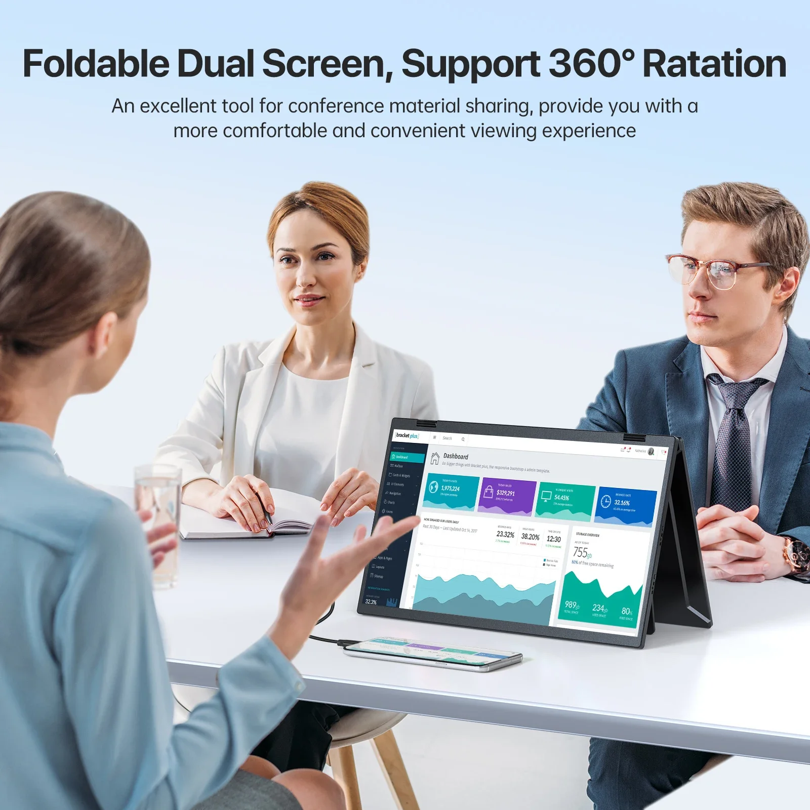 EVICIV Delta 15.6ġ Ʈ ȭ Ȯ  ޴  1080P HDR 360 ̽  Ʈ (ĵ )  Ʈ PC ȭ  ֿܼ VESA(̹ ʿ )