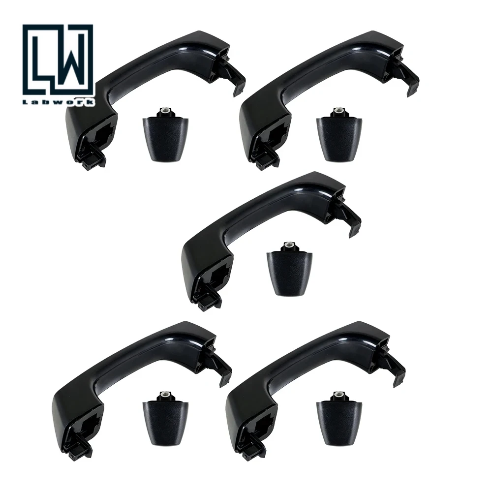 

Black Door Handle Outside Front & Rear Set Of 5 Fit For 2006-2010 Hummer H3