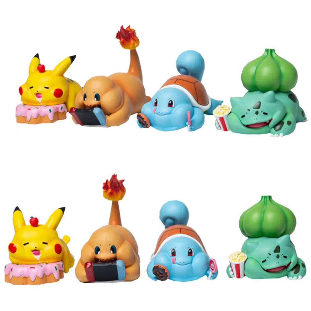 

Pokemon Feizhai series Figures Pikachu Charmander Bulbasaur Squirtle Toy Sleep Starry Series Action Figure Cartoon Birthday Gift