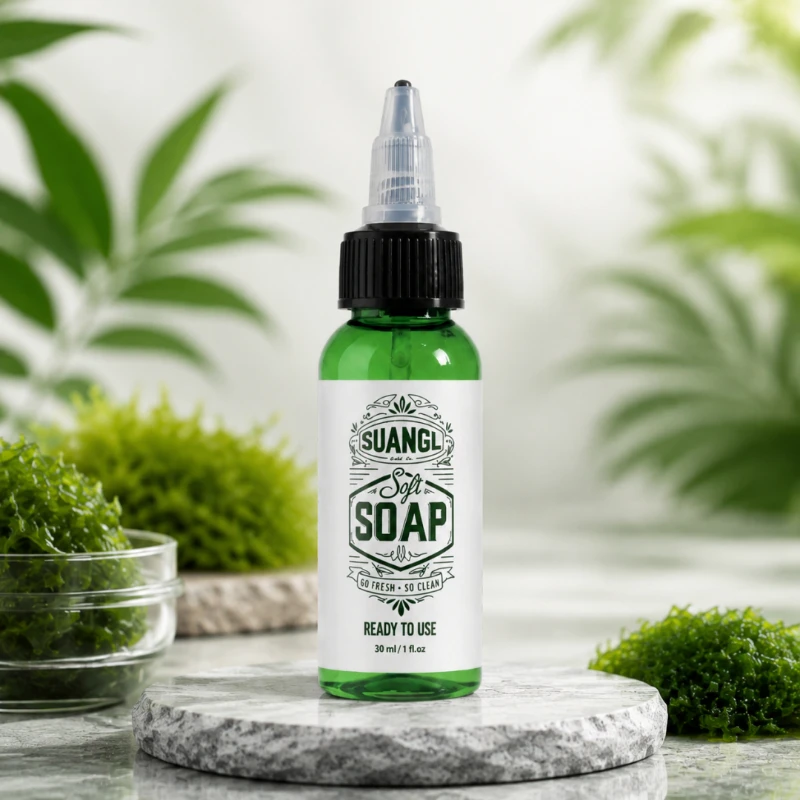 Sapone Verde per Tatuaggi 30/300ML Ultra Concentrato, Forniture Professionali per Tatuaggi, per Cura Post-Tatuaggio e Pulizia Piercing - immagine 3