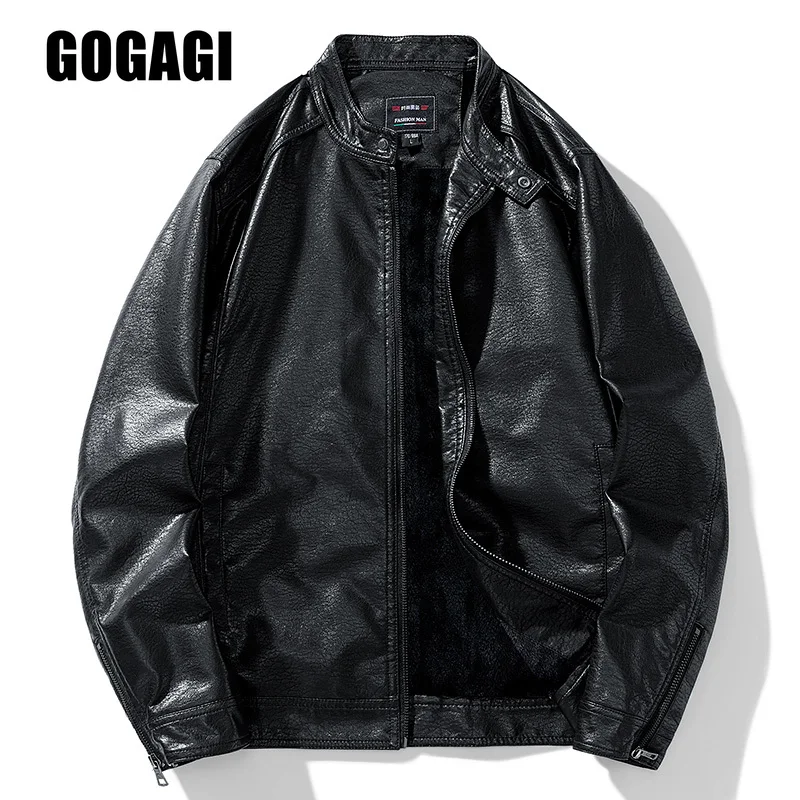 

Men Winter Fleece Warm Leather Jacket Outdoor Motorcycle Coats Mens Fashion 2023 Biker PU Jackets Lppse Male Overcoat Jackets