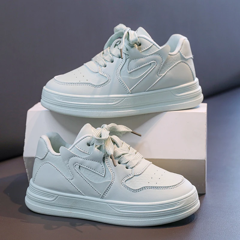 Girls Pastel Color Platform Sneakers Soft Sole Kids School Shoes