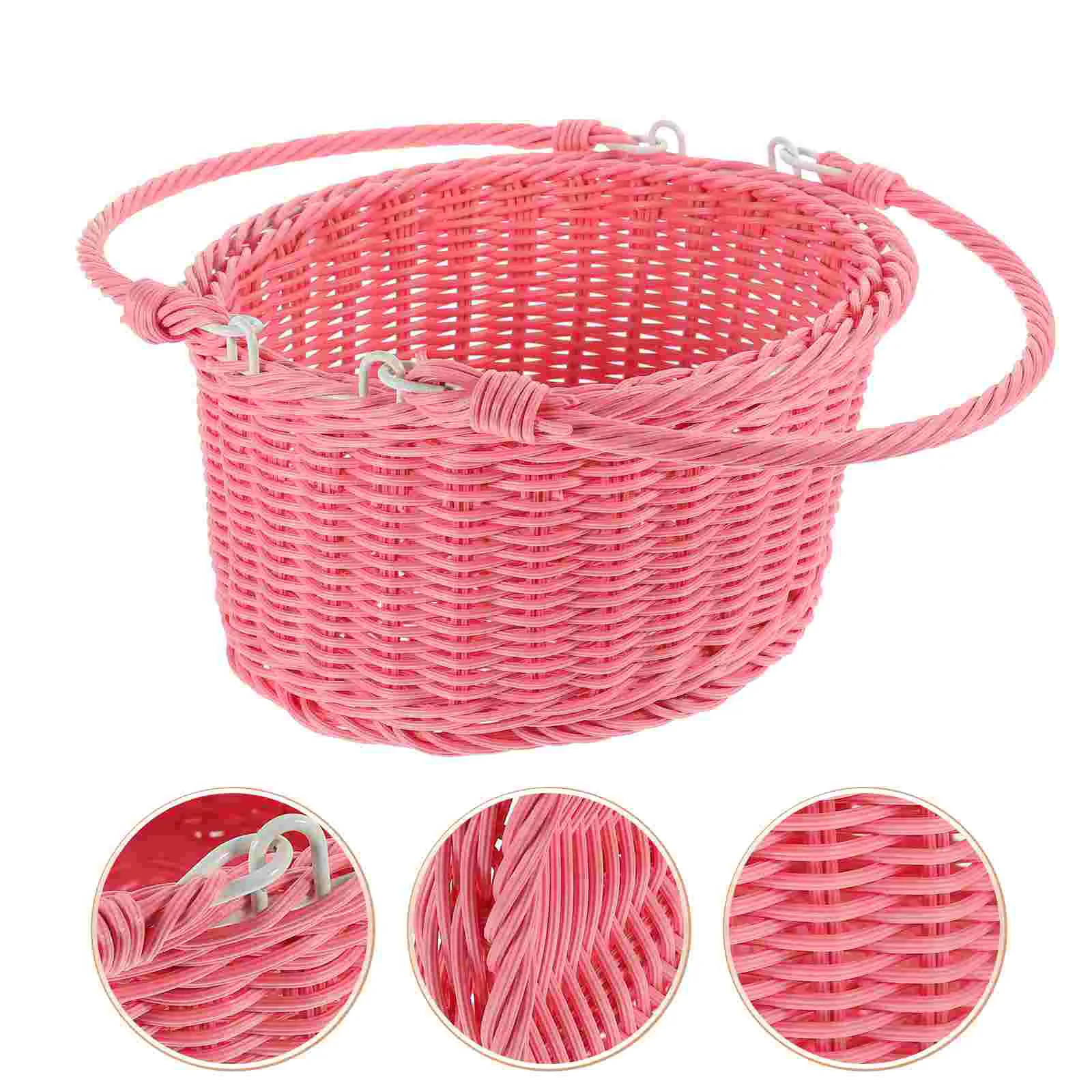 

Storage Basket Imitation Rattan Woven Hand-woven Shopping Vegetable Picnic Flower Party Snacks Hand-made