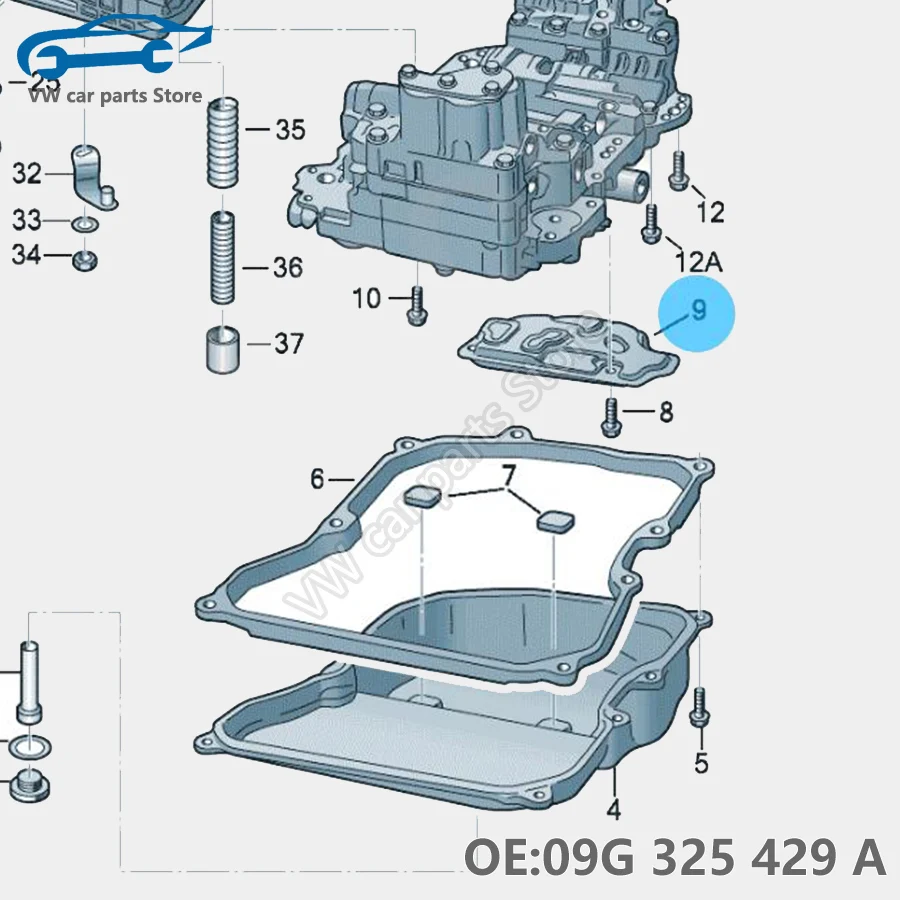09G325429 Automatic Transimission Element Filter Gasket For VW Golf MK5 MK6 POLO Passat Jetta Beetle 09G 325 429 A/09G 321 370