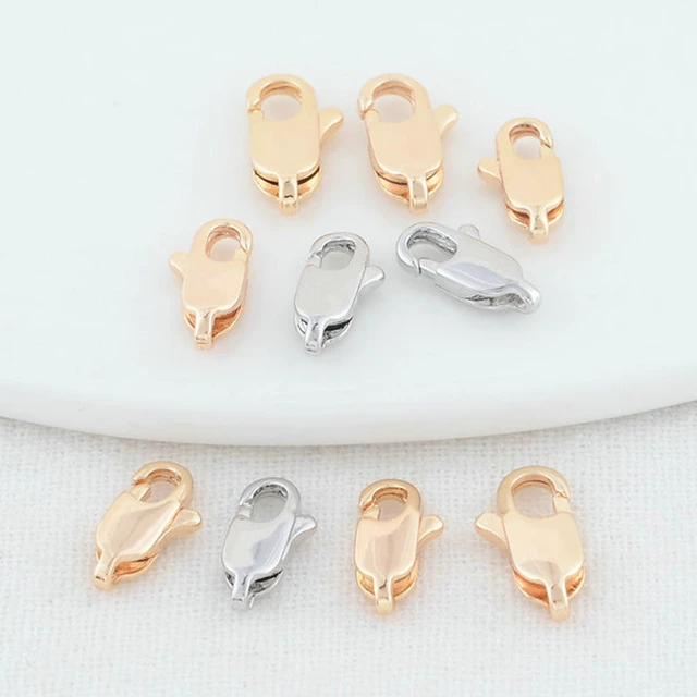 10PCS 20PCS 14k Gold Color Plated 10mm 12mm Lobster clasps for