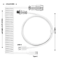 NNBILI Mechanical Keyboard Coiled Cable Wire Type C USB Port Aviator Coiling Cable Desktop Computer Gaming Keyboard Accessories 6
