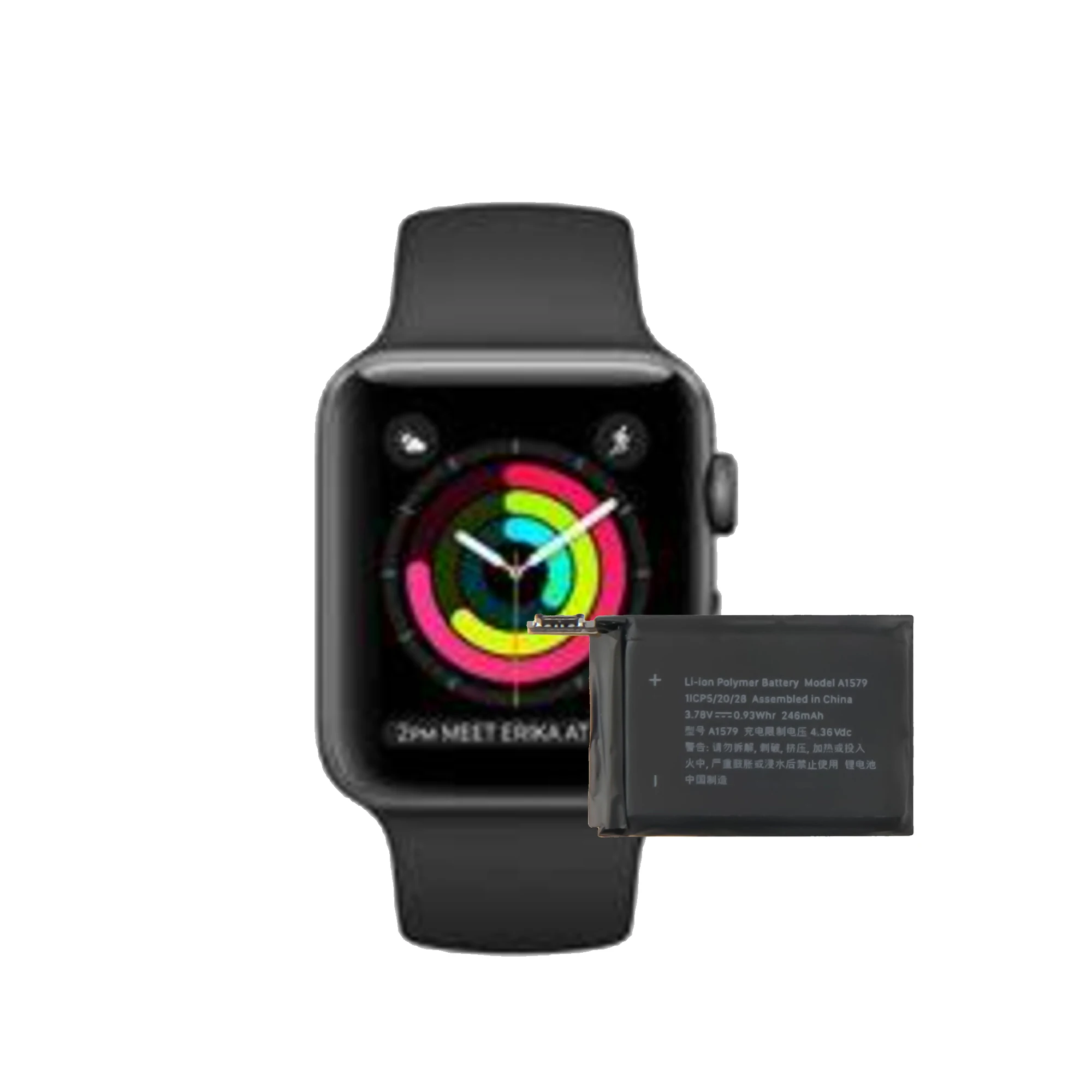 100% Original 42mm Battery For Apple Watch Series 1 for Series 1 A1579， A1803, (1st Generation) Batteries Bateria