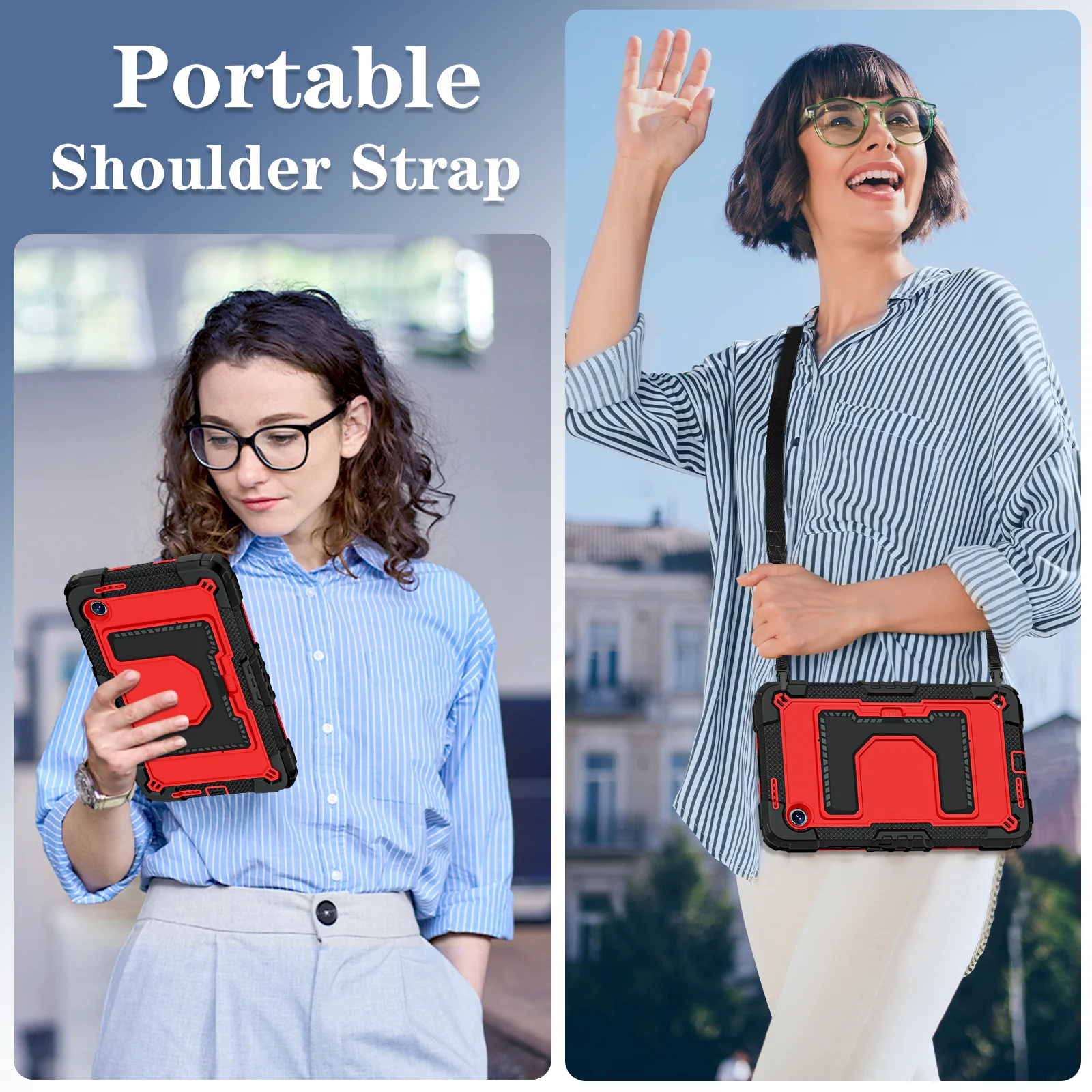 Rugged Armor Heavy Duty Shockproof Tablet Case with Stand, 8.7