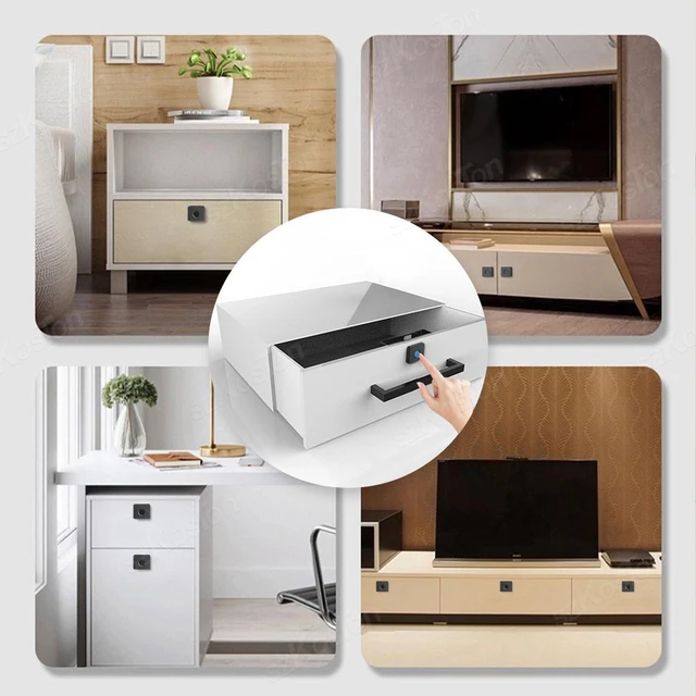 Biometric Fingerprint Drawer Lock Keyless Furniture File Cabinet Shoe Cabinet Letter Box Smart Fingerprint Drawer Lock 6