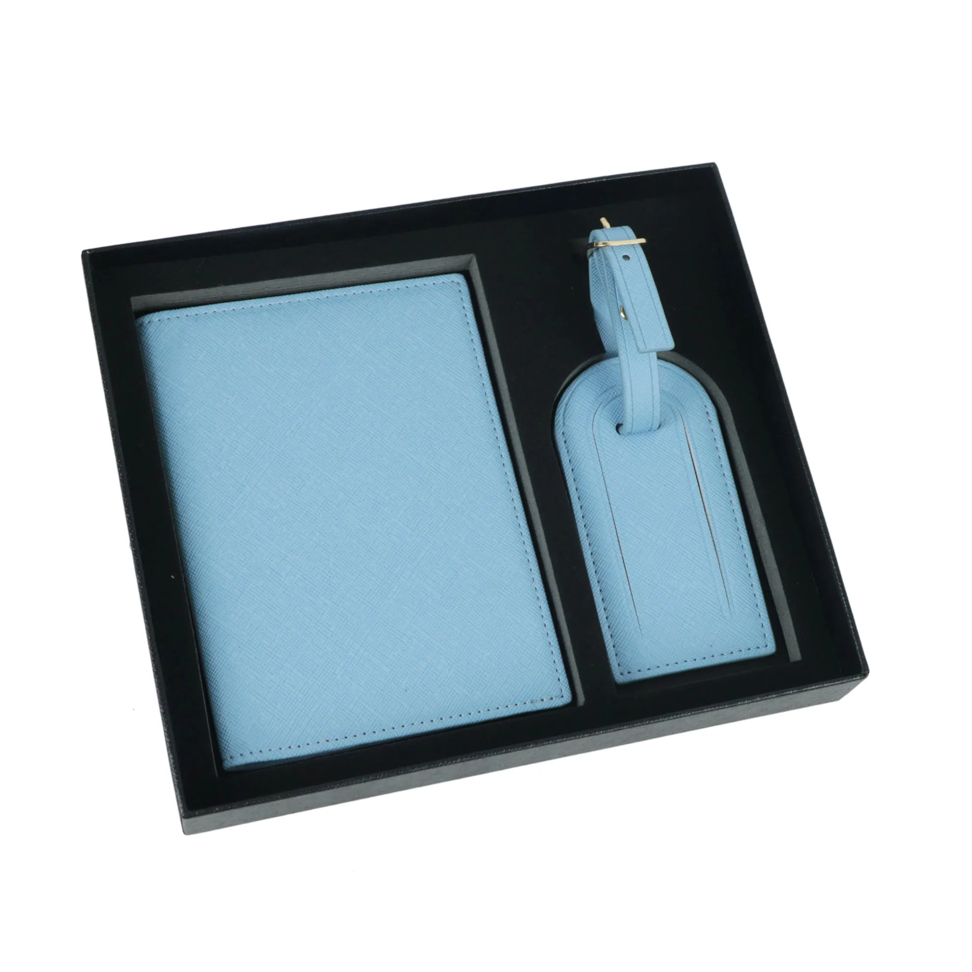 Personalized Passport Cover & Luggage Tag Set - Elegant Travel Accessories