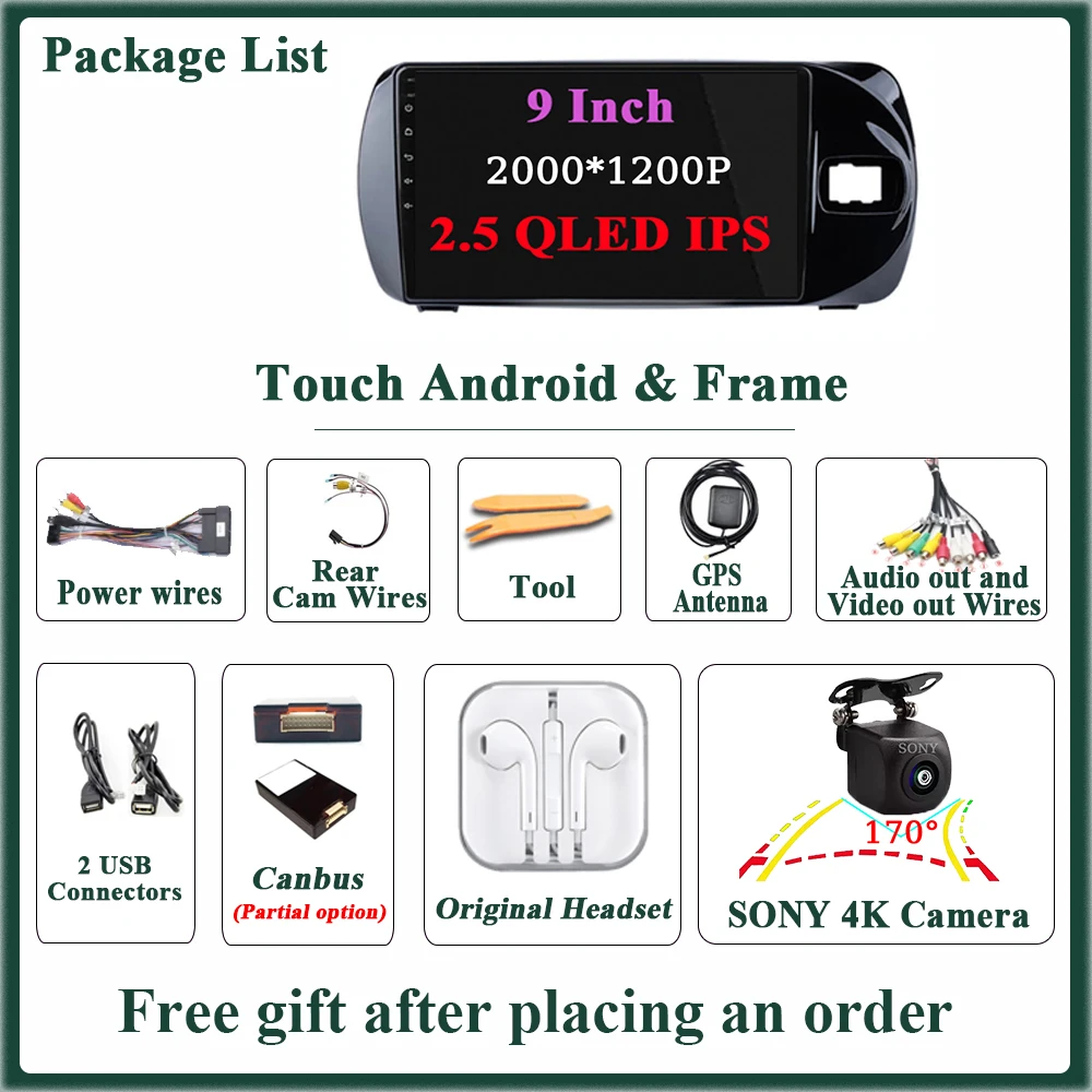 Android 13 Qualcomm For Toyota Vitz 3 XP 130 2014 - 2019 Multimedia Car Vehicle Monitor Video Player Autoradio Navigation Radio