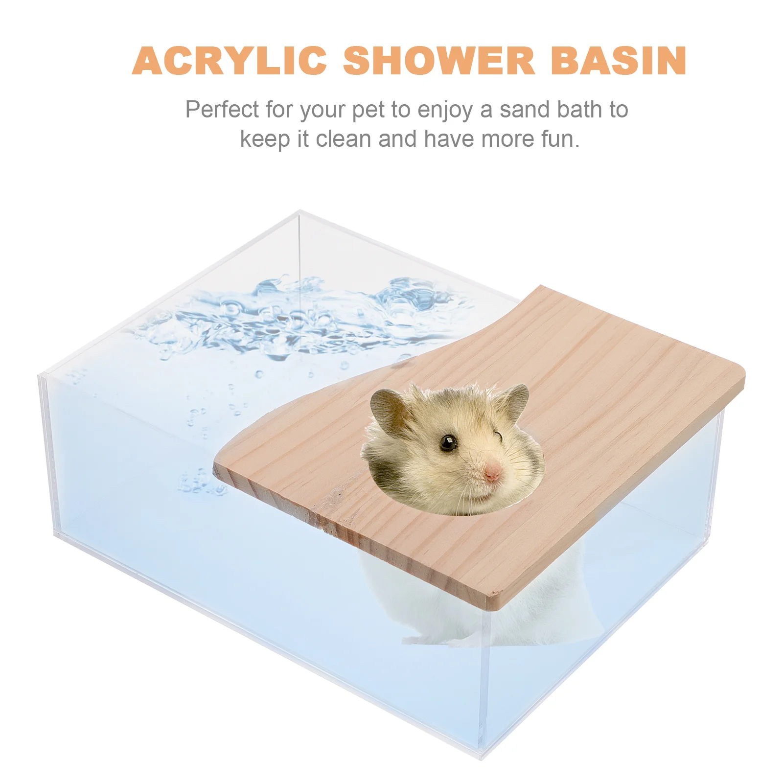 

Sand Bath Box Small Pets Toilet Acrylic Shower Basin Hamster Bathtub Pet Bathing Basin Digging Sand Container