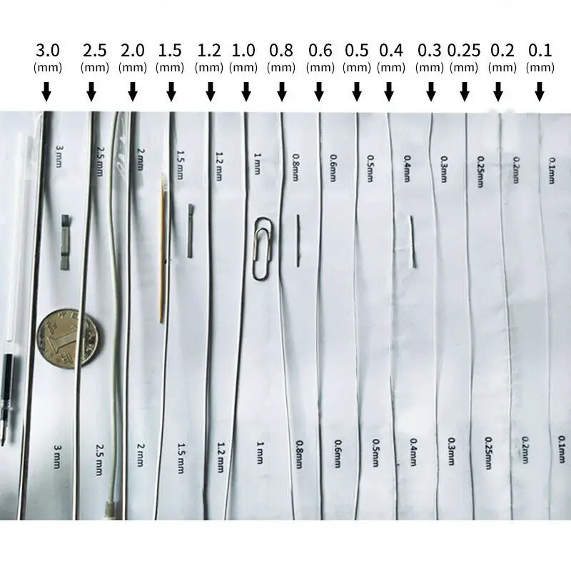 304 Edelstahl weicher/harter Einzelstrang-Zurr stahldraht 0,1 0,2 0,3 0,4 0,5 0,6 0,8 1 1,2 1,5 bis 3mm