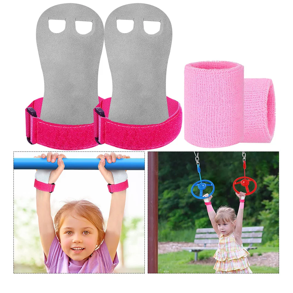 

Gymnastics Grips Palm Lifting Wrist Kids Wristbands Barbell Protector Weightlifting Hand Equipment Girls Supplies Guards Straps