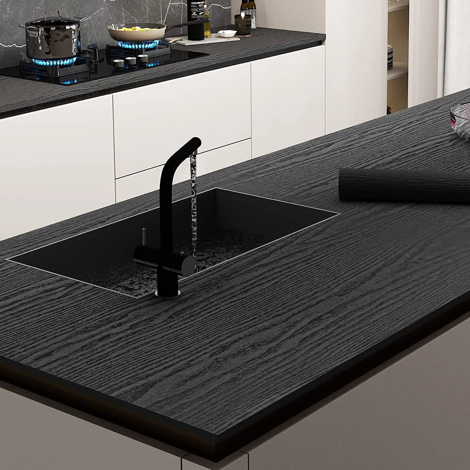 45cm PVC Wallpaper for Kitchen Furniture Waterproof Self Adhesive Stickers self adhesive stickers self adhesive wallpaper vinyl wallpaper adhesive wallpaper
