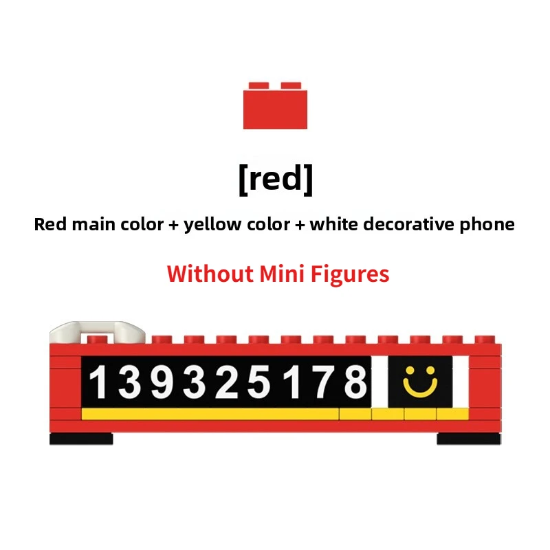Modular Car Parking Number Plate with Concealable Phone Sign & DIY Decor Ornament